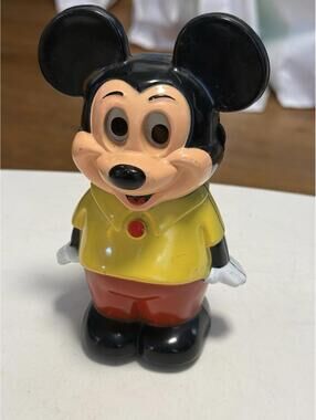 Vintage, Antique Mickey Mouse With Music Box.  By ILLCO Toys